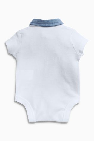 Navy/White Polo Bodysuits Two Pack (0mths-2yrs)